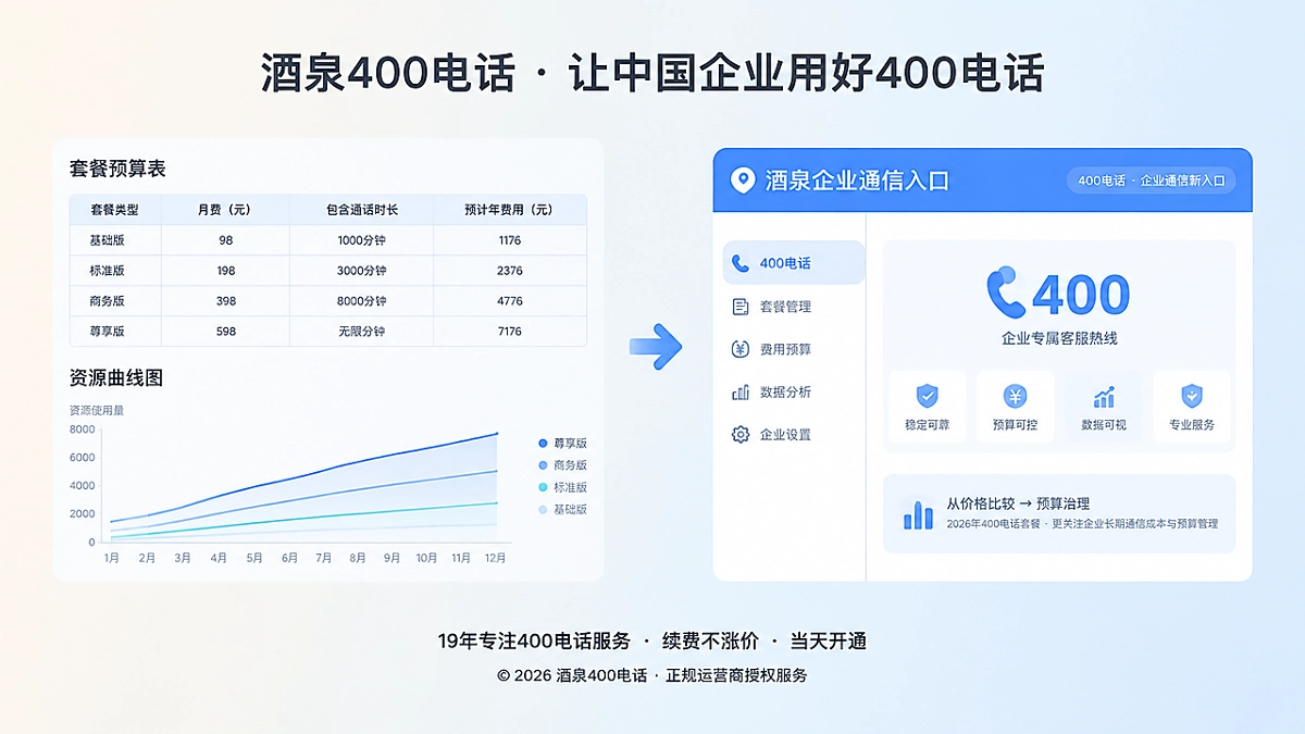 2026年400电话套餐预算治理示意